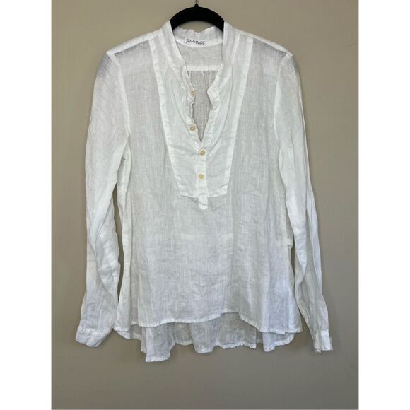Free People x CP Shades Henley Linen Top - Picture 1 of 6